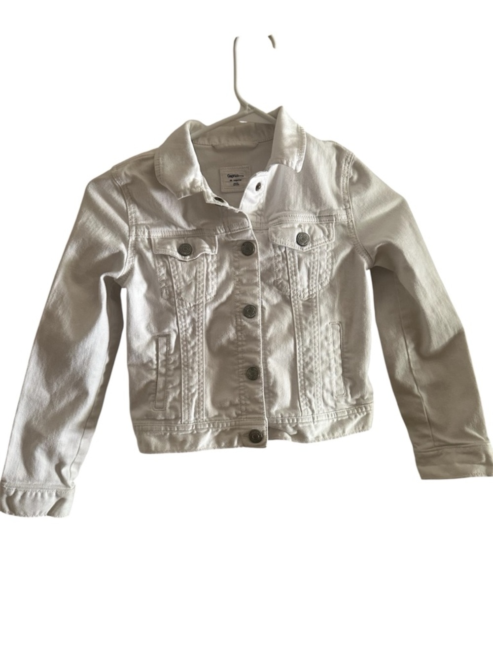 GAP Girls' White Denim Jacket - Button Front